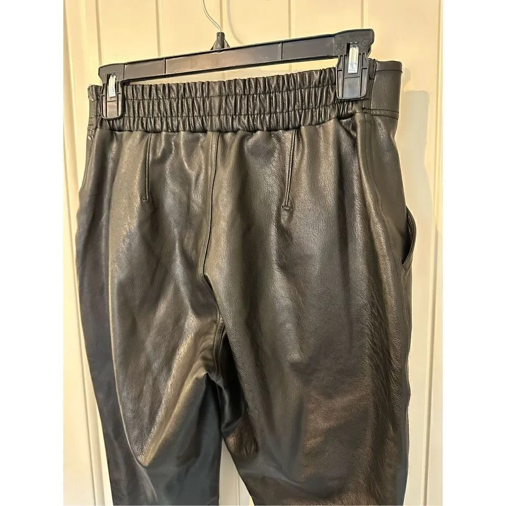 Spanx Leather Jogger Pull On Black Women’s Pants Size S - Picture 5 of 9